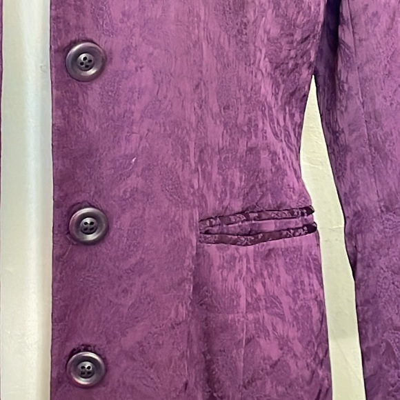 Classiques Entier Vintage Purple Long Tailored Jacket with Pockets Size 8 - Picture 4 of 11